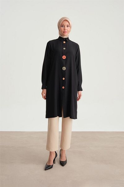 Armine Black Tunic - Ort4208 Model