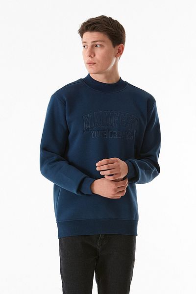 Fulla Moda Суитшърт с бродирана яка и стойка