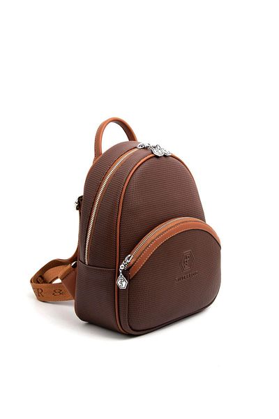 Silver Polo Γυναικείο σακίδιο πλάτης Silver & Polo Brown - Tan SP945