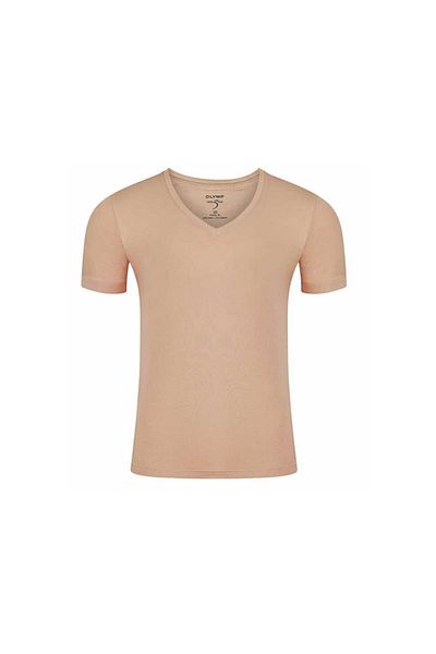 OLYMP Rundhals T-shirt Für Herren In Mittelbraun