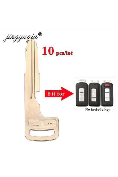jingyuqin 10pcs Smart Keyless Entry Remote Insert Emergency key for Mitsubishi Lancer Outlander A...