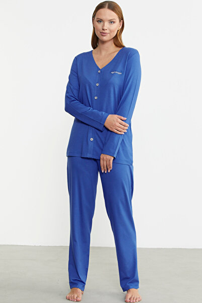 Sementa Comfortable Molded Saks Pajama Set - Front Buttoned