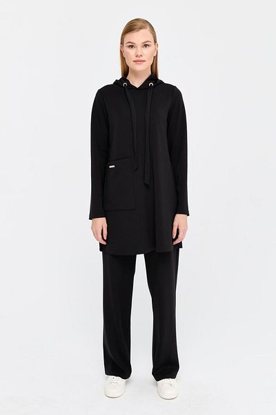Esswaap Set with Black Fabric Pants - Hoodie and Pocket Detail
