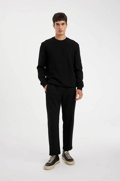 DeFacto Schwarze Slim-Fit-Jogginghose mit Reißverschluss – D6091ax24au