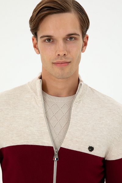 U.S. Polo Assn. Men's Stone Knitwear Cardigan 50297062 -Vr049