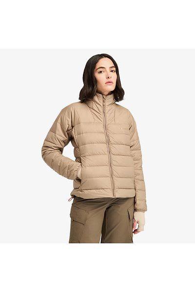 Timberland Леко дамско кафяво яке Bear Head от рециклиран пух