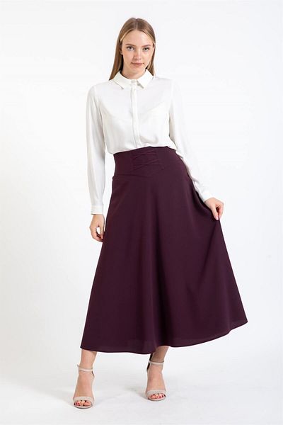 Esswaap Flared Skirt Plum