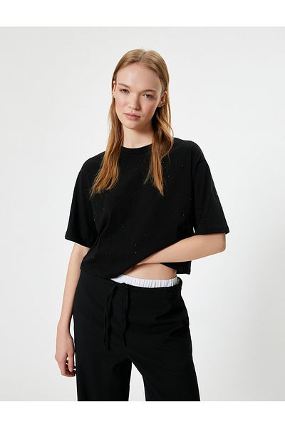 Koton Koton Γυναικείο Μαύρο T-shirt - 4SAL10790IK