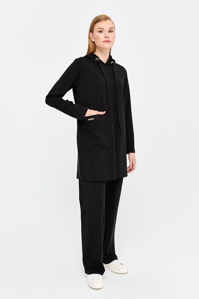 Esswaap Set with Black Fabric Pants - Hoodie and Pocket Detail