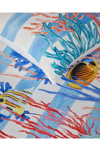 English Home Blue Single Deep Duvet Cover Set