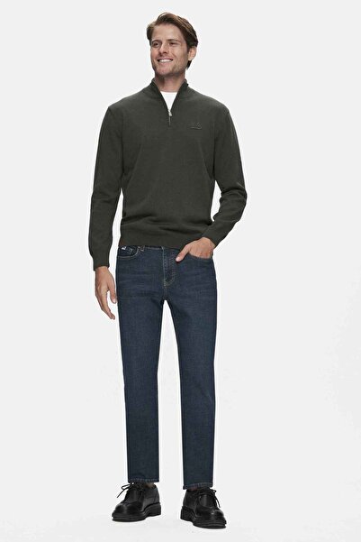 UCLA Ανδρικά πλεκτά πλεκτά με κέντημα με μισό φερμουάρ Fred Green