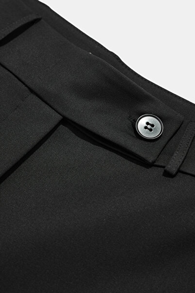 W Collection SİYAH BORU PAÇA YÜKSEK BEL PANTOLON