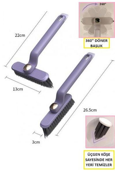 optana Cleaning Brush - Kitchen and Bathroom Cleaning with Rotating Head and Tweezers