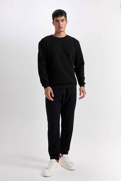 DeFacto Schwarze Jogger-Jogginghose für Herren – Standard Fit D0753ax24au