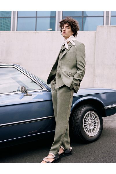 Koton Καλοκαιρινό παντελόνι Chino Slim Fit - με κουμπιά και λεπτομέρεια τσέπης
