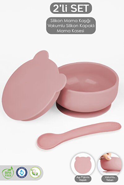 Meleni Baby 2'li Bebek Beslenme Seti - Vakumlu Silikon Kapaklı Mama Kasesi - ...