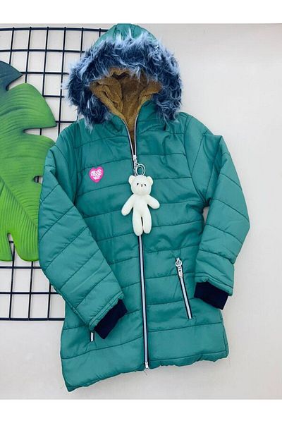 ÖRZİKİDS Girl's Quilted Coat - Hooded and Versoft