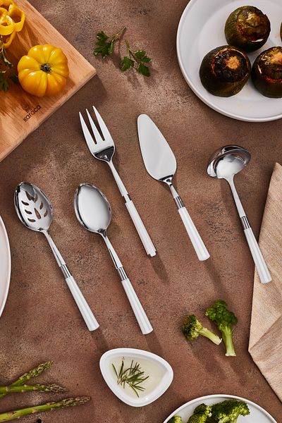 Karaca Fluca White 5 Piece Service Set