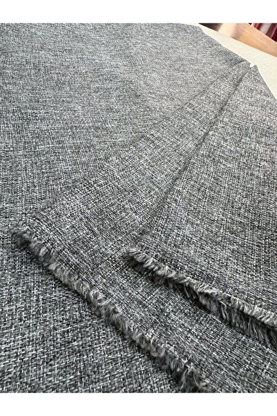 Enesar Home Antrasit Keten Döşemelik Kumaş Premium Dokuma 109