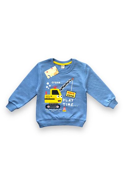 LİTTLE TORTOİSE Boys' Business Machinery Themed Seasonal Sweatshirt / Sweatpants Set