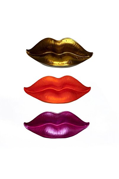 ufak dusler atölyesi dudak duvar süsü dekoratif obje