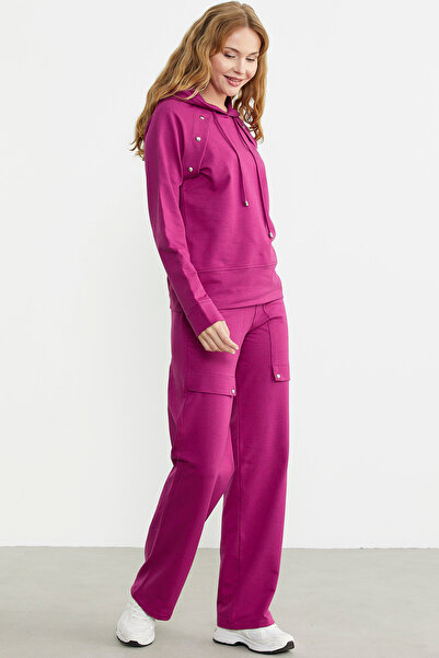 Sementa Hooded Oversize Tracksuit Set - Fuchsia