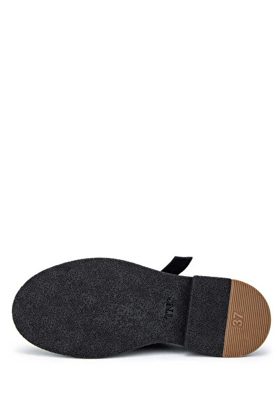 Tamer Tanca Kadın Hakiki Deri Siyah Süet Casual Ayakkabı