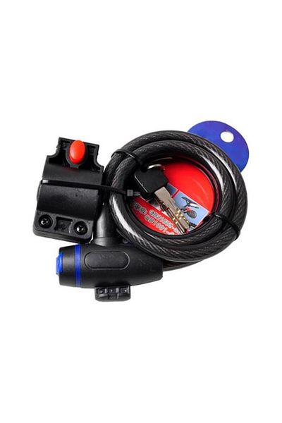 SARİSSA BİSİKLET Steel Lock with Key Bike Motorcycle Baby Stroller Scooter Security Lock with Key 12X120