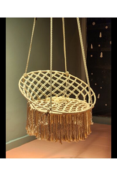 AslanButik Makrome Salıncak Özel El Örgüsü 100kg Kapasiteli