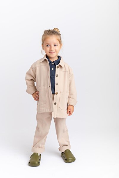 Oliven The Kid Jachetă de gabardină unisex bej