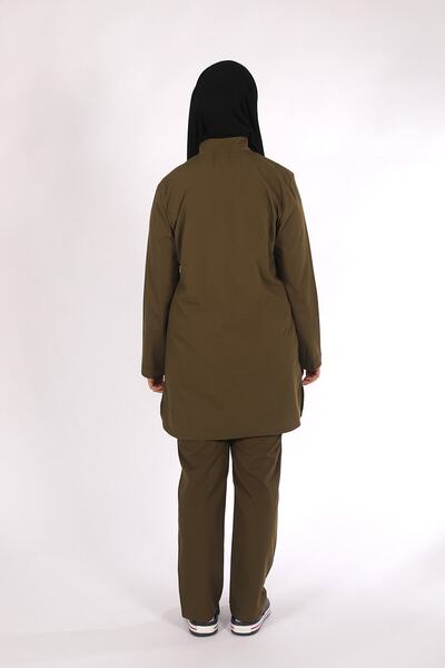 Pratik Medikal Lycra Nurse Uniform Hijab Single Top Khaki