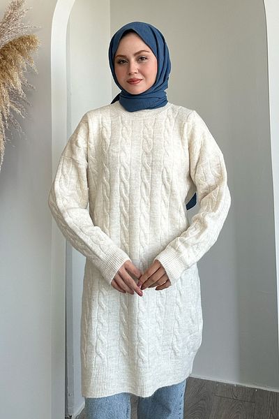 InStyle سترة ناعمة بنمط مضفر إكرو