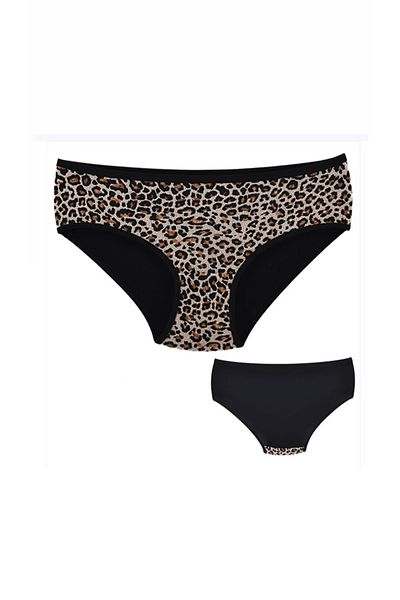 AHSENCE Leopard Patterned Panties - 4 Pieces