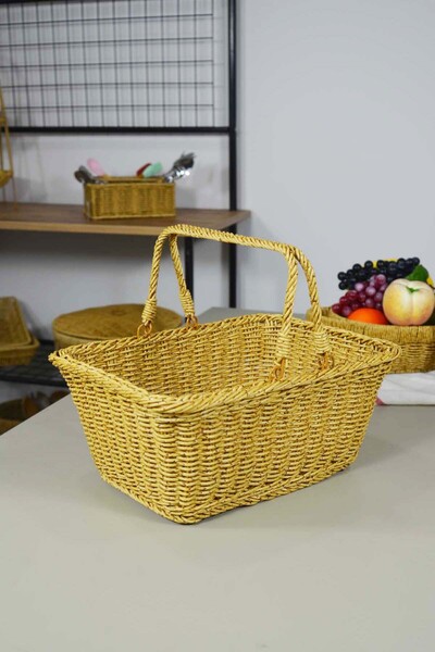 SepetçiBaba Rectangular Double Handle Basket - 215
