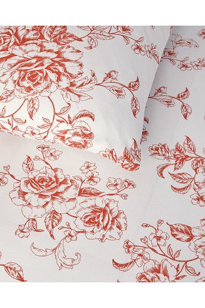 English Home Σετ Παπλωματοθήκη Διπλό Πορτοκαλί Rosey Violen