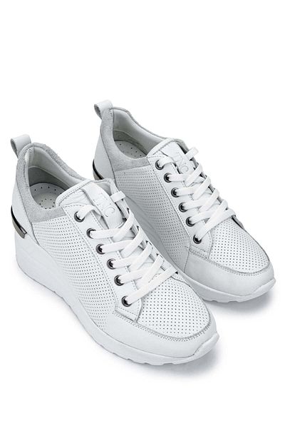 Tamer Tanca Women's Genuine Leather White Sneakers & Sports Shoes