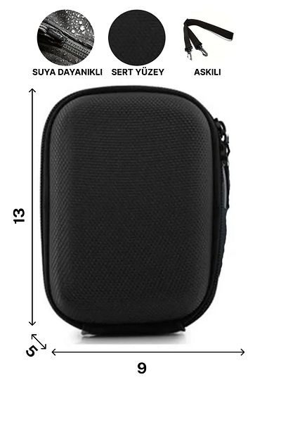 BETIC 2.5" Black Carry Bag - Multi-purpose, Portable, Hard Surface and Water Resistant