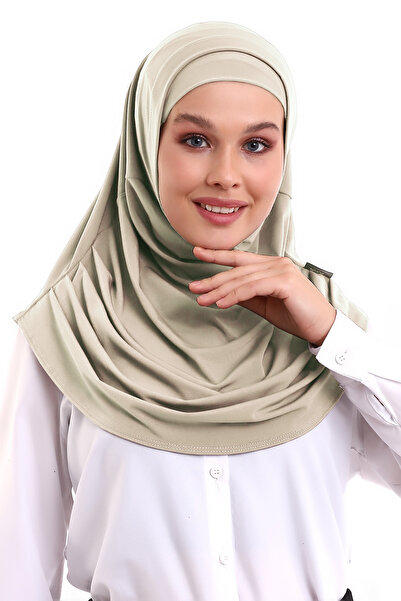 ihvan online Eșarfă practică cu bonetă pentru adulți de culoare nurcă închisă