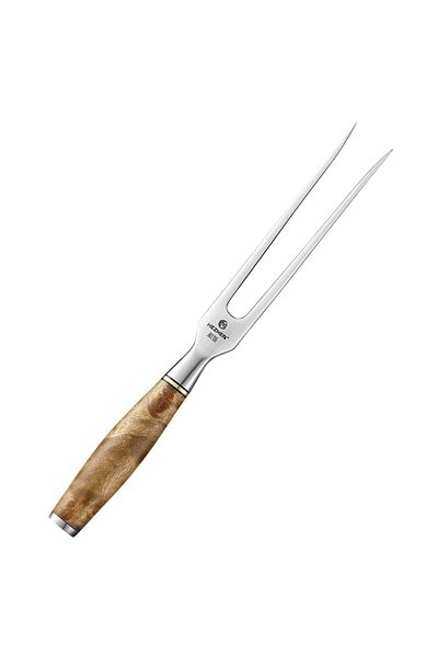 HEZHEN Fork Master Forge Carving Fork Meat Fork 430 Stainless Steel Outdoor Barbecue Utensils Kitche