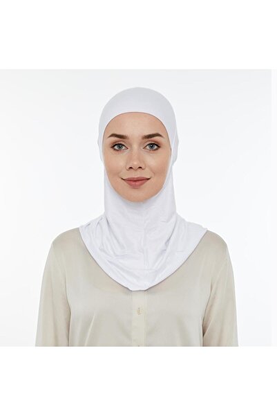 ihvan online Hijab Hijab alb - Design practic pentru gât, bonetă