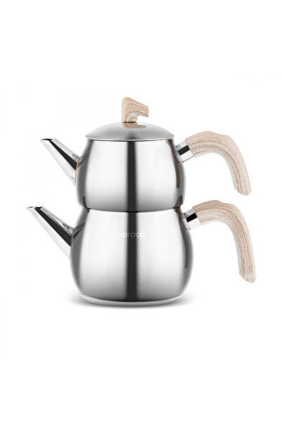 Karaca Verde İndüksiyon Tabanlı Midi Çaydanlık Takımı Kahverengi