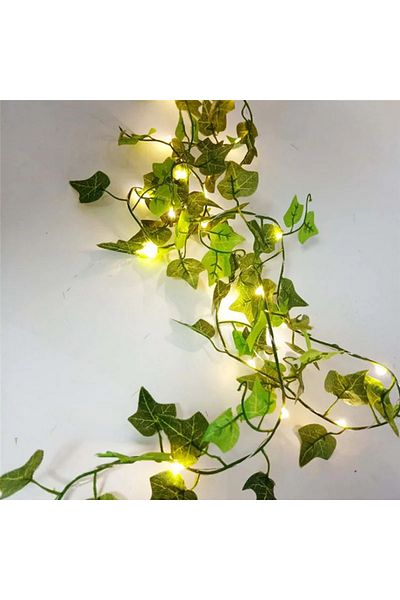 Choice Ivy Vines 2M Battery 12/10/2m Fake Green Leaf Ivy Vine with LED Lights Home Bedroom Decor Wedding Gl