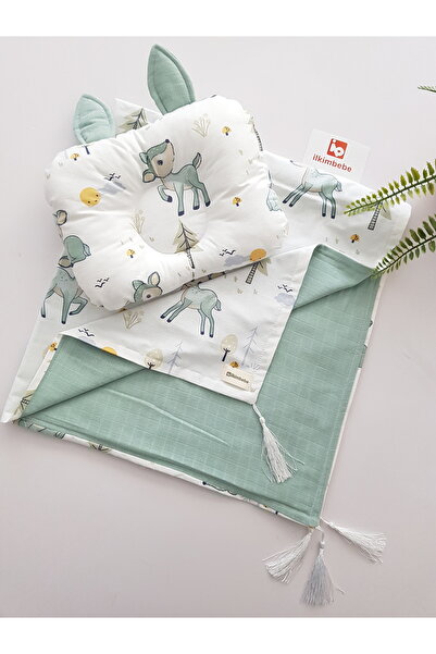 ib ilkimbebe وسادة أطفال من الموسلين من Ceylan - بطانية بنمط شجرة