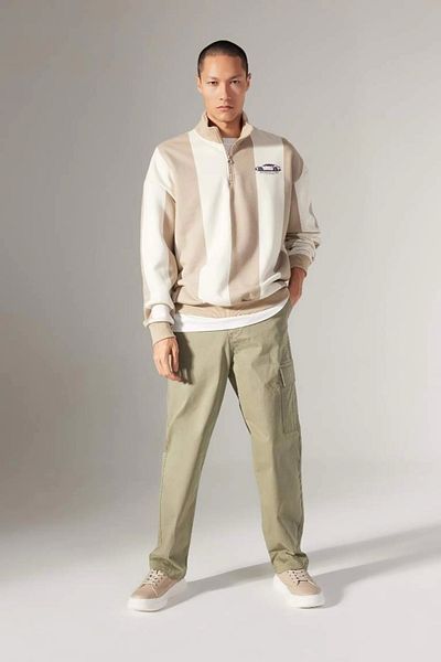 DeFacto Gabardine-Hose, Baggy-Passform, gerades Bein mit Taschen, B3664ax23au