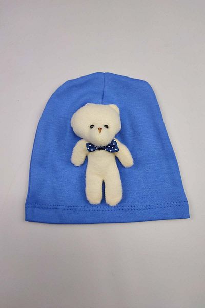 Peki Newborn Kids Boys Cotton Soft Teddy Bear Hat Beanie Bandana 14497