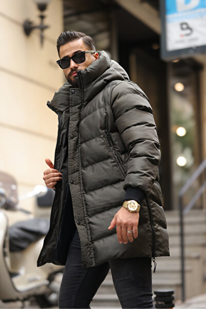 RHONES ΑΝΔΡΙΚΟ ΧΕΙΜΕΡΙΝΟ ΜΑΚΡΥ ΠΑΛΤΟ ΜΕ ΚΟΥΚΟΥΛΑ ΚΑΙ ΛΕΠΤΟΜΕΡΕΙΑ ΦΕΡΜΟΥΑΡ