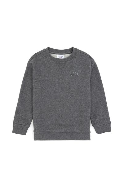 U.S. Polo Assn. Boy's Anthracite Basic Crew Neck Sweatshirt 50295151 -Vr081