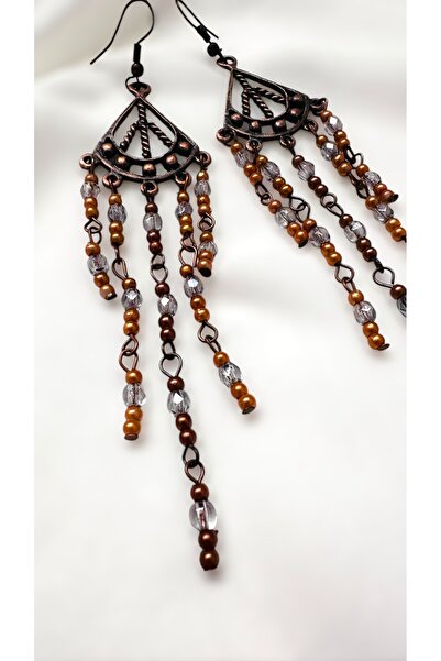 PETEK AKSESUAR 11 cm Pearl Ethnic Model Earrings