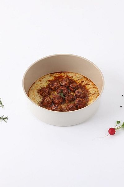 STOREMAX Sellbuystore Fi̇ka Aluminum Casting Round Oven Tray Beige 28cm 1053513
