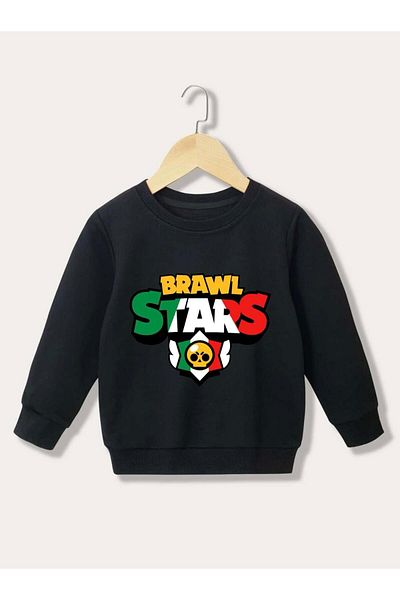 Massgai Специален памучен суитшърт с визуален принт за игра Brawl Stars
